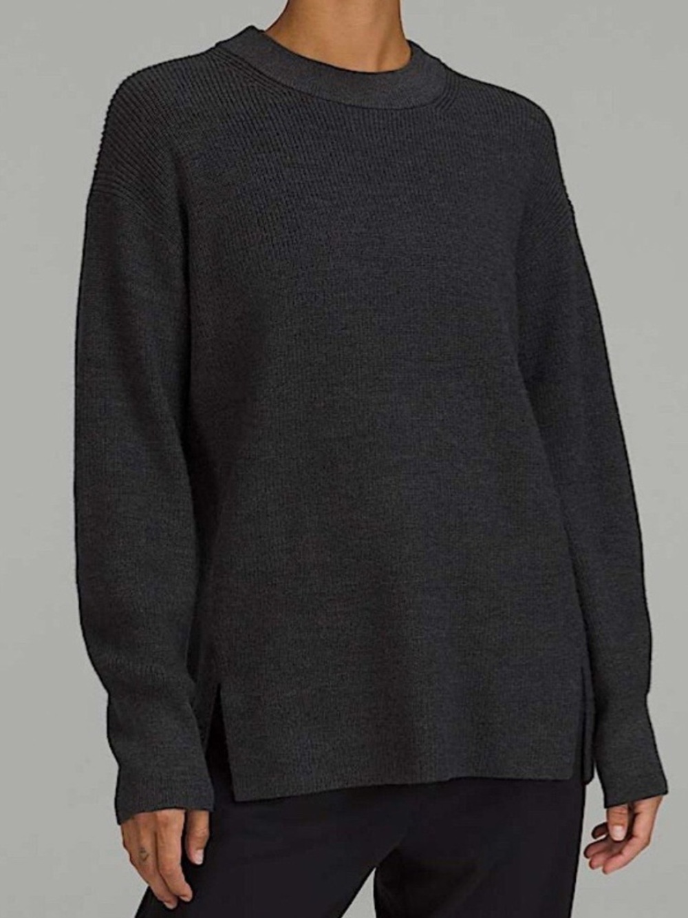 Lululemon Merino Wool-Blend Ribbed Crewneck Sweater. Size 8.